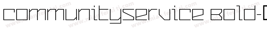 CommunityService Bold字体转换